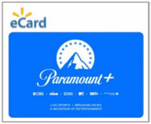 Paramount Plus gift Card