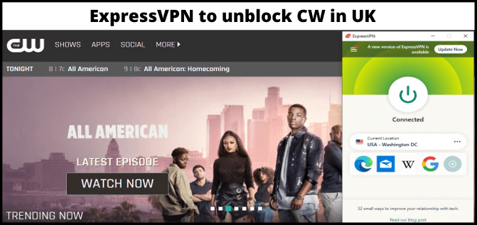 ExpressVPN to unblock CW in UK