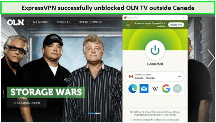 ExpressVPN Successfully unblocked OLNTV outside canada