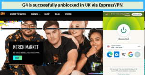Unblock G4 TV in UK with ExpressVPN