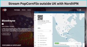 Stream PopCornFlix outside UK with NordVPN