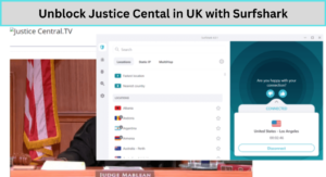Unblock Justice Cental in UK with Surfshark