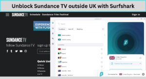 Unblock Sundance TV outside UK with Surfshark