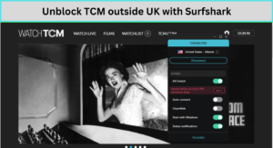 Unblock TCM outside UK with Surfshark