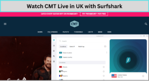 Watch CMT Live in UK with Surfshark