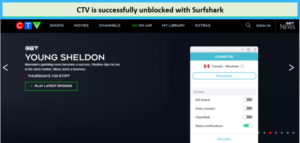 Unblock Canadian TV in UK with Surfshark