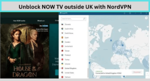 Unblock NOW TV outside UK with NordVPN