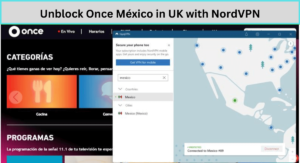 Unblock Once México in UK with NordVPN