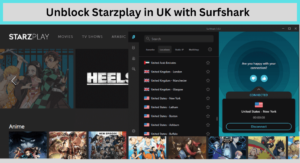 Unblock Starzplay in UK with Surfshark