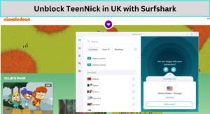 Unblock TeenNick in UK with Surfshark