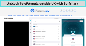 Unblock TeleFórmula outside UK with Surfshark