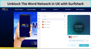 Unblock The Word Network n UK with Surfshark