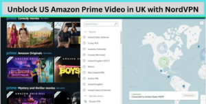 Unblock US Amazon Prime Video in UK with NordVPN