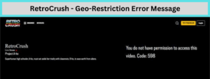 RetroCrush - Geo-Restriction Error Message