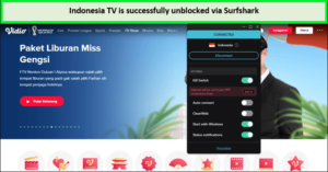 Surfshark Unblock Indonesian TV in UK