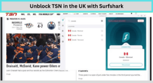 Unblock TSN in the UK with Surfshark