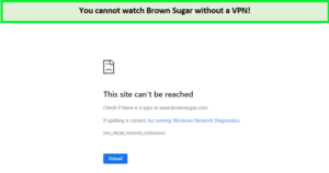 Brown Sugar - Error Message when visiting the website
