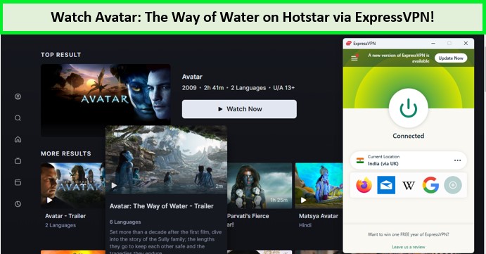 Watch Avatar: The Way of Water in UK on Hotstar in 2023 
