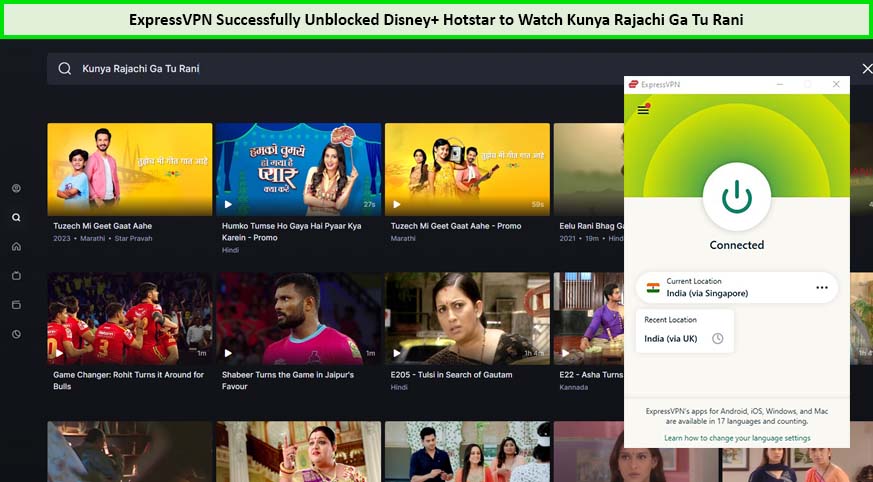 ExpressVPN-Successfully-Unblocked-Hotstar-to-Watch-Kunya-Rajachi-Ga-Tu-Rani