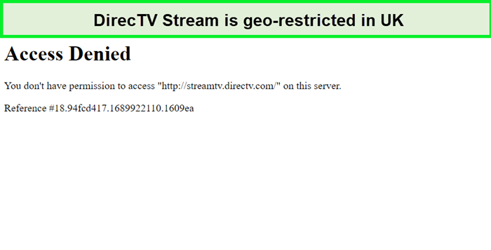 directv stream is geo-restricted in uk