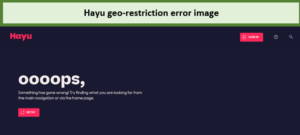 hayu geo-restriction error outside uk