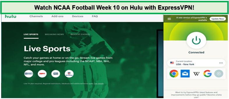 Watch-NCAA-Football-Week-10-Without-Cable-in-UK-on-Hulu-with-ExpressVPN
